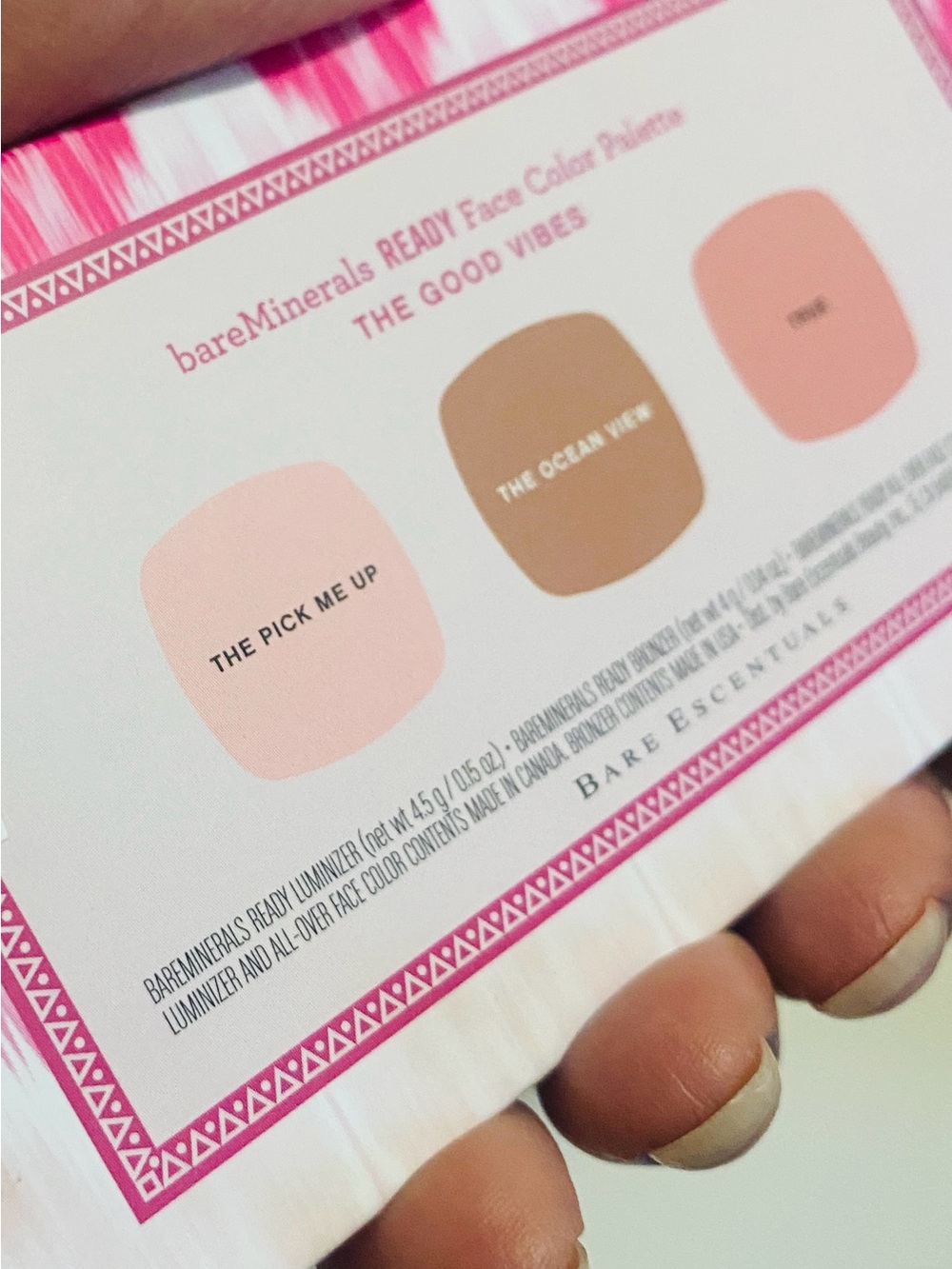 NIB BareMinerals Good Vibes Ready Face Palette